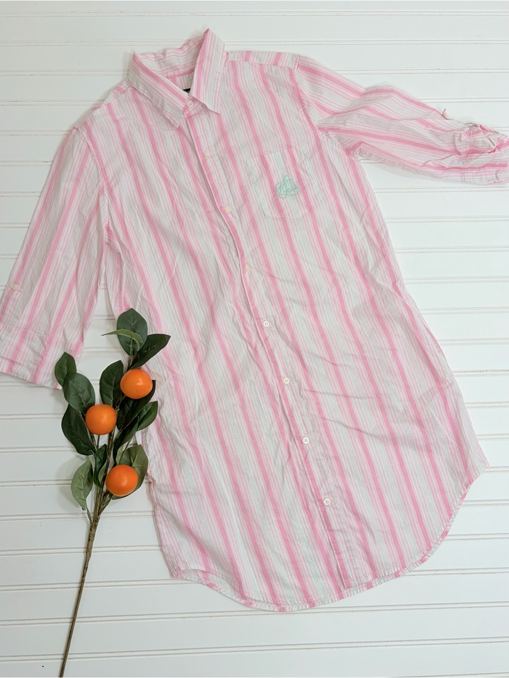 LAUREN Ralph Lauren Striped Pajama Shirt Dress